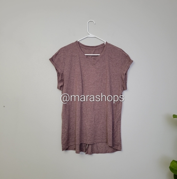 Lululemon Box It Out Short Sleeve Heathered Oxblood - Picture 3 of 5